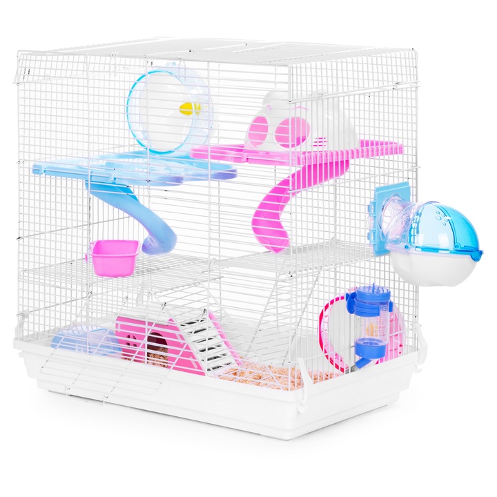 Colivie pentru rozatoare, Petsi, 50x46x29cm, 4 etaje, cu accesorii complete