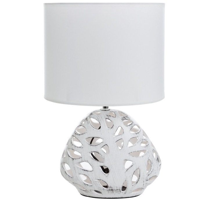 Lampa decorativa DAKOTA, alb, 25x16cm, ceramica, 1xE14 MAX 40W