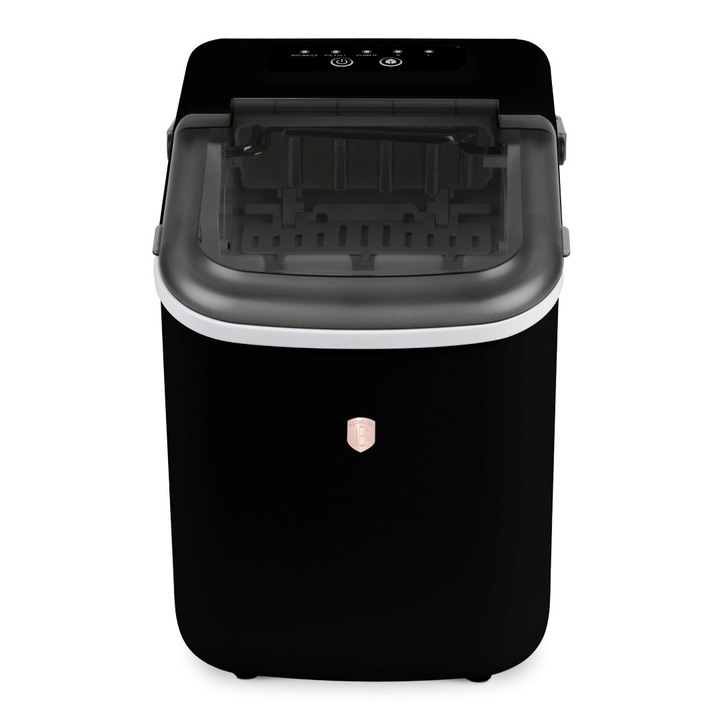 Aparat de gheata BerlingerHaus Black Rose Collection, 112W, 1,1L, negru/rose gold, set cu lopata si cos