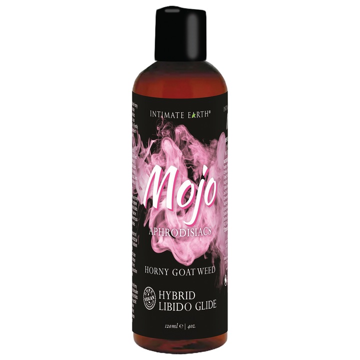 Lubrifiant Mojo Horny Goat Weed Hybrid 120ml, Intimate Earth, crema, vegan