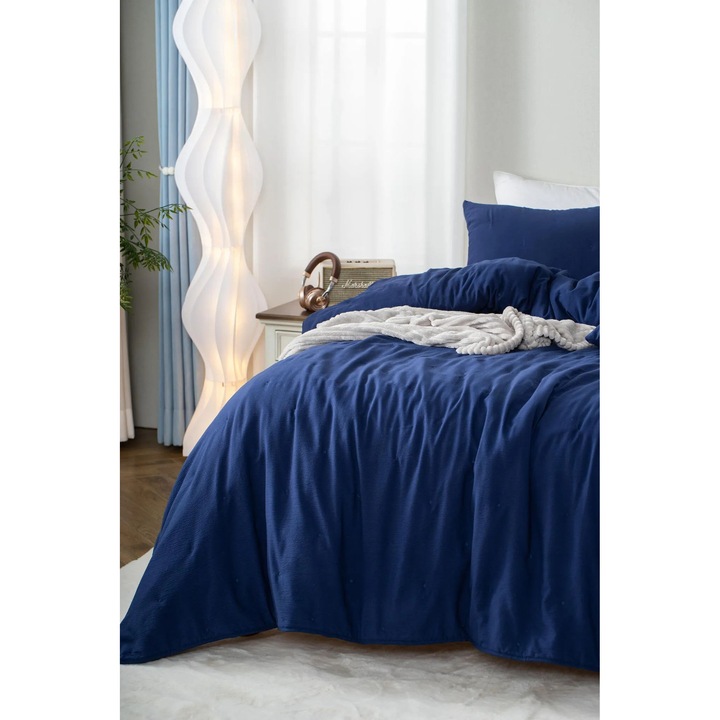 Cuvertura decorativa 240x260 cm, 100% microfibra, cu umplutura de 120 GSM, Spod Igły i Nitki