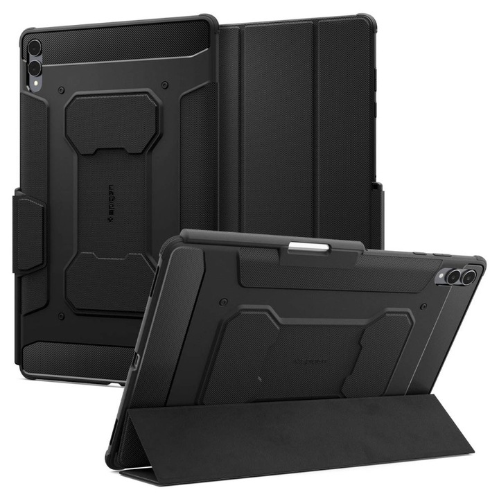 Husa tableta Spigen Rugged Armor Pro, protectie inalta, loc pentru rama, neagra, pentru Galaxy Tab S11 Ultra 14.6x930/X936B