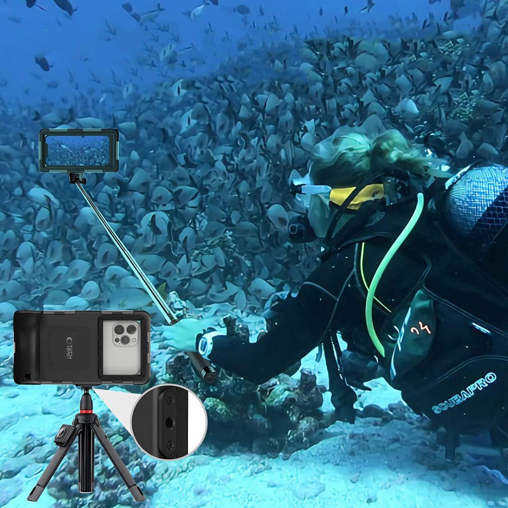 Husa waterproof universala TECH-PROTECT Diving Case pentru dispozitive 6.7 inch, IPX8, Negru