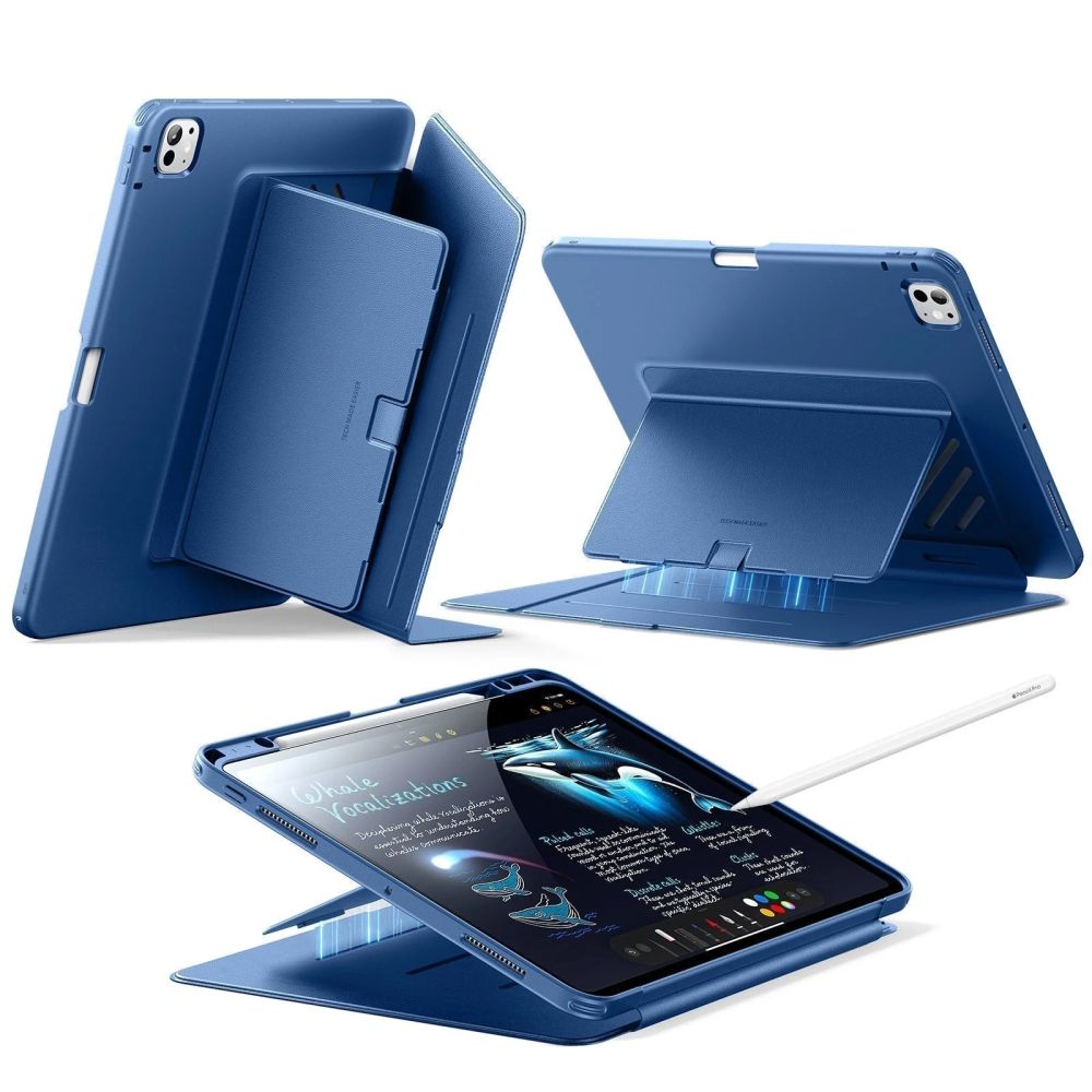 Husa tableta ESR Flip Hybrid, 13", pentru IPAD PRO 13” 7 / 8 / 2024-2025 ALBASTRU MARIN