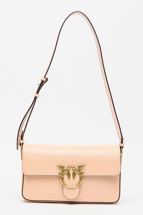 Pinko, Geanta crossbody de piele Love One, Piersica
