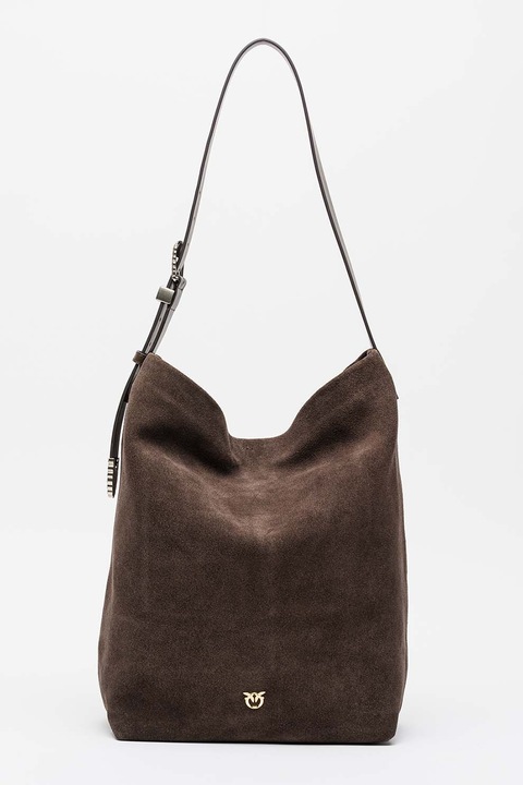 Pinko, Geanta hobo de piele intoarsa, Maro cafeniu