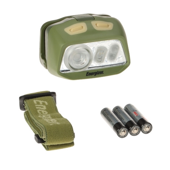 Челен фенер Energizer LT-HDL50, 2 бели LED, 1 зелен LED, 500 lm, 64x46x49mm