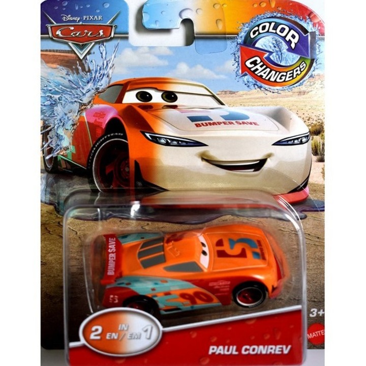 Disney Cars Paul Conrev Színváltós Kisautó Color Changers 1:55 méretarány