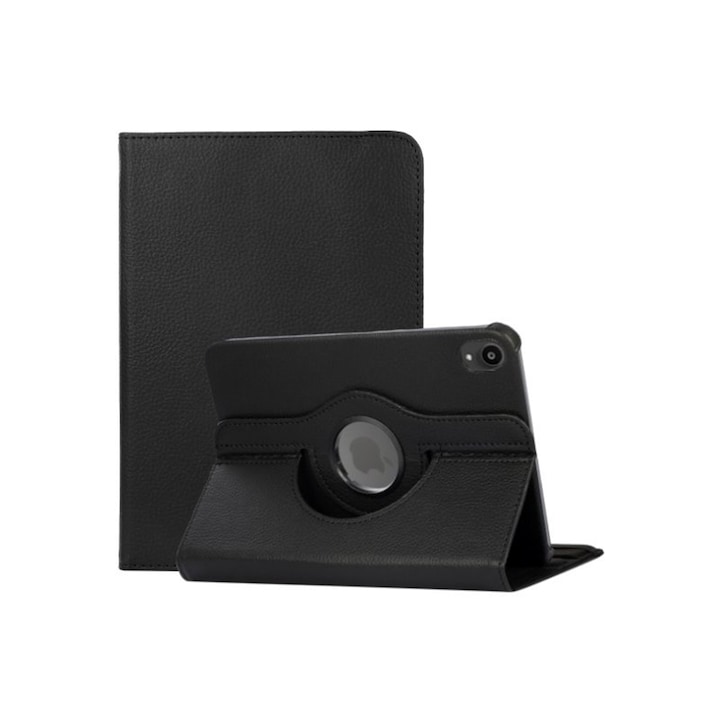 Husa tabletă compatibilă cu iPad mini 6 2021 - husă tabletă neagră din piele artificială, reversibilă