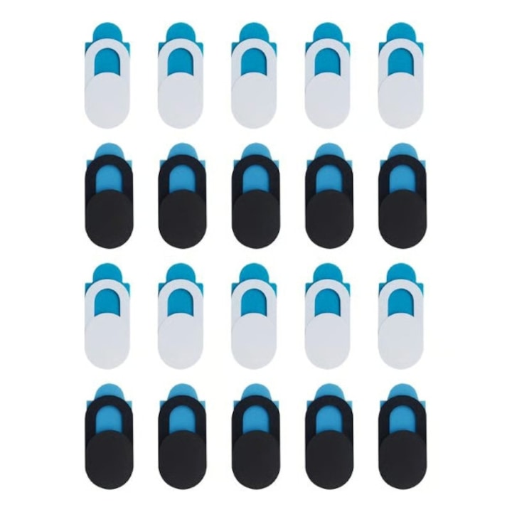 Protectie camera, capac glisant de confidentialitate, set 20 bucati, blocheaza hackerii si iti protejeaza confidentialitatea, se potriveste perfect pentru laptopuri, tablete si telefoane, design ultrasubtire - CAMCOV HOME & MARKER®