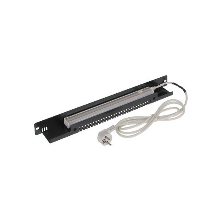 A19-1LED megvilágított panel, 6.5 W, fekete, 230 V AC, 19" rackhez