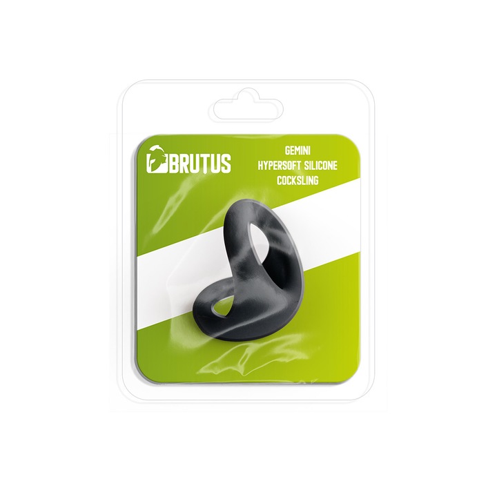 Gemini Hypersoft dupla gyűrű, fekete, folyékony szilikon anyag, univerzális méret, Brutus