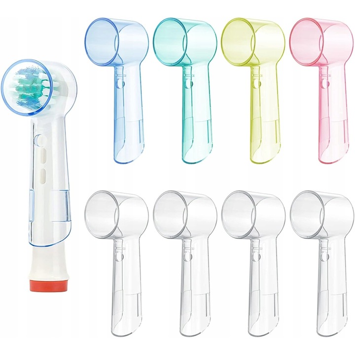 Set 8 Oslonki Colorate pentru Capete de Periuta de Dinti Electrica, Lophe, Multicolor