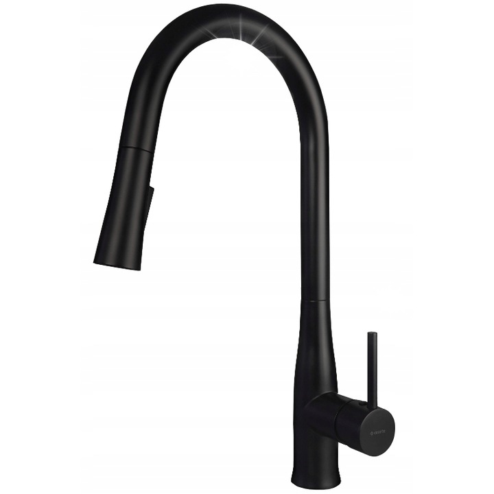 Deante Lukrecja BDH N72M konyhai csaptelep, 2 funkciós, fekete, 439mm