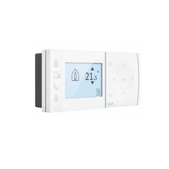 Termostat digital programabil wireless Danfoss TPOne-RF + receptor RX1-S, control centrala gaz, 7 zile, 4 moduri confort