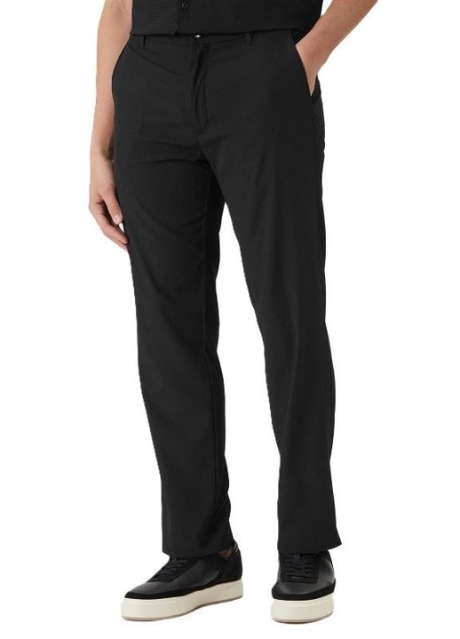 Pantaloni Calvin Klein STRAIGHT SEERSUCKER HALF ELASTIC-LV04LF609G-UB1