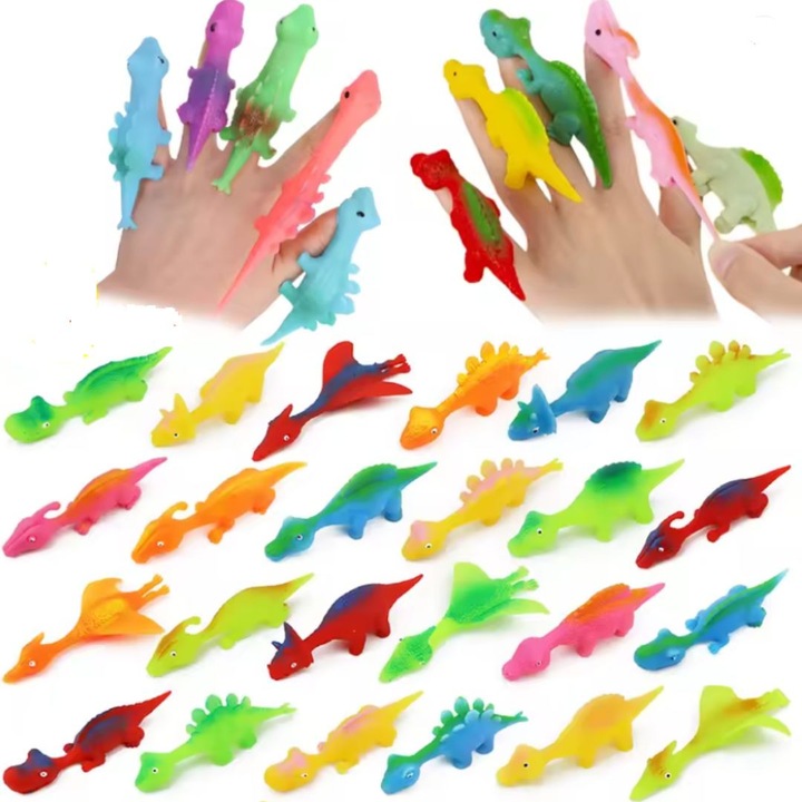 Repülő dínó kilövő játék – rugalmas TPR dinoszaurusz figurák