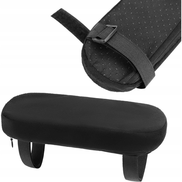 Set de 2 suporturi pentru brate, negru, 23x8 cm