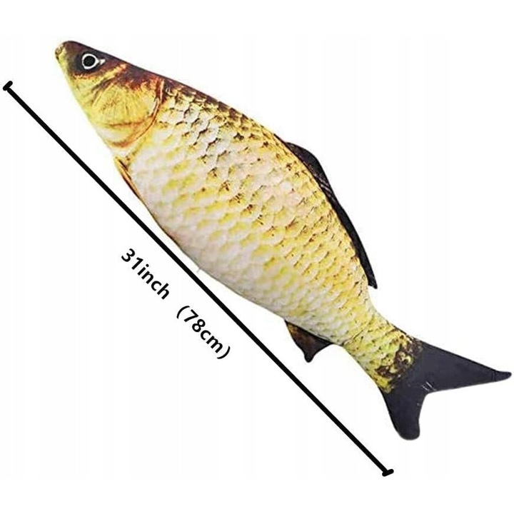 Pluszaka set mascata, forma peste, 78cm, efect solzi