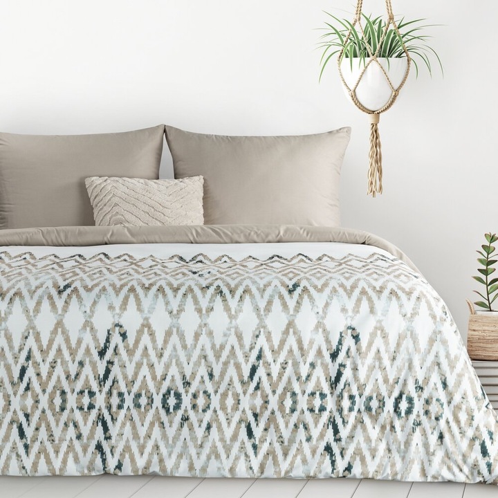 Eurofirany VERANO ágyneműgarnitúra, 220x200cm, 2 párnahuzat 70x80cm, sokszínű, mikroszálas, cipzár