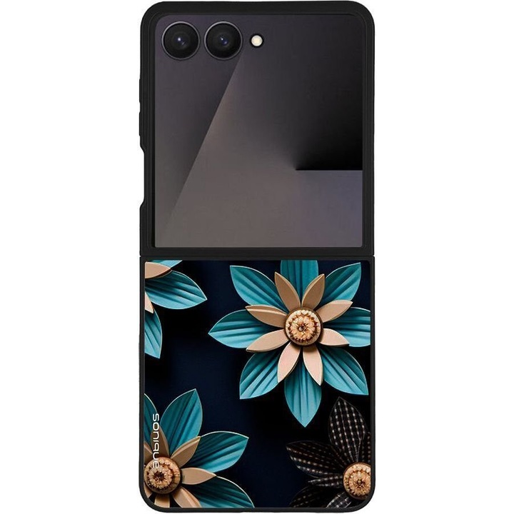 Husa telefon Sonique 3D Flower Series, galben, silicon, pentru Samsung Galaxy Z Flip 7