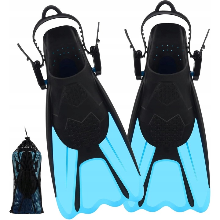 Inotatoare scurte pentru scufundari, Albastru/Negru, Pentru copii