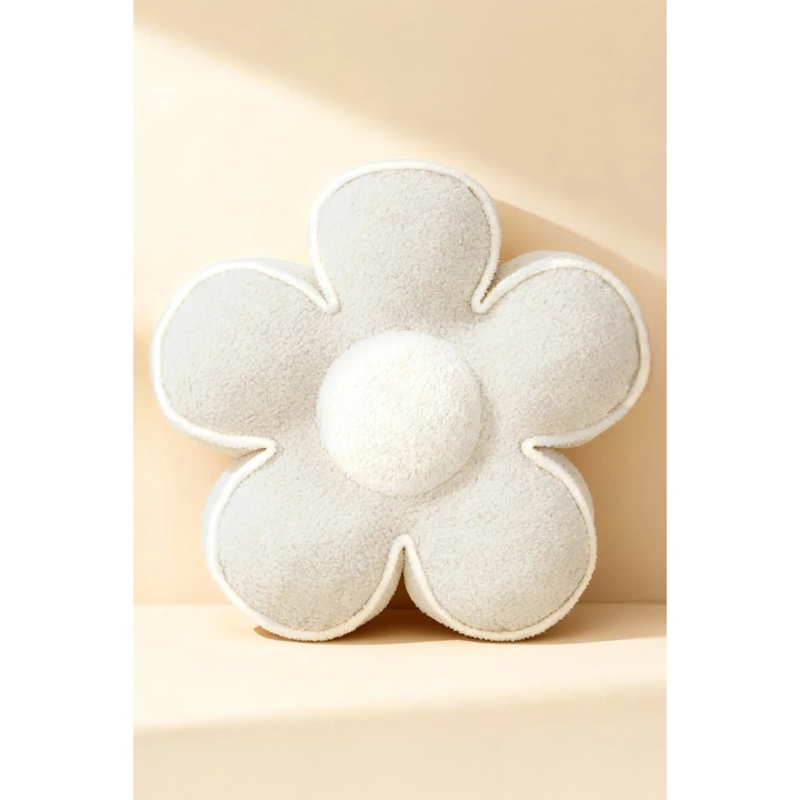 Perna decorativa Kwiatek 50x15cm, bej, 100% microfibra