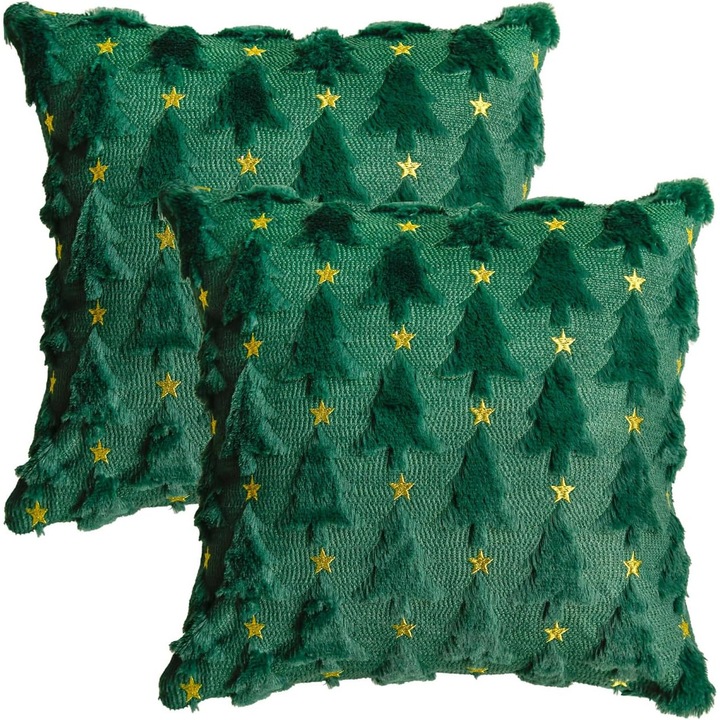 Set perne decorative, 40x40cm, 2 bucati, multicolor