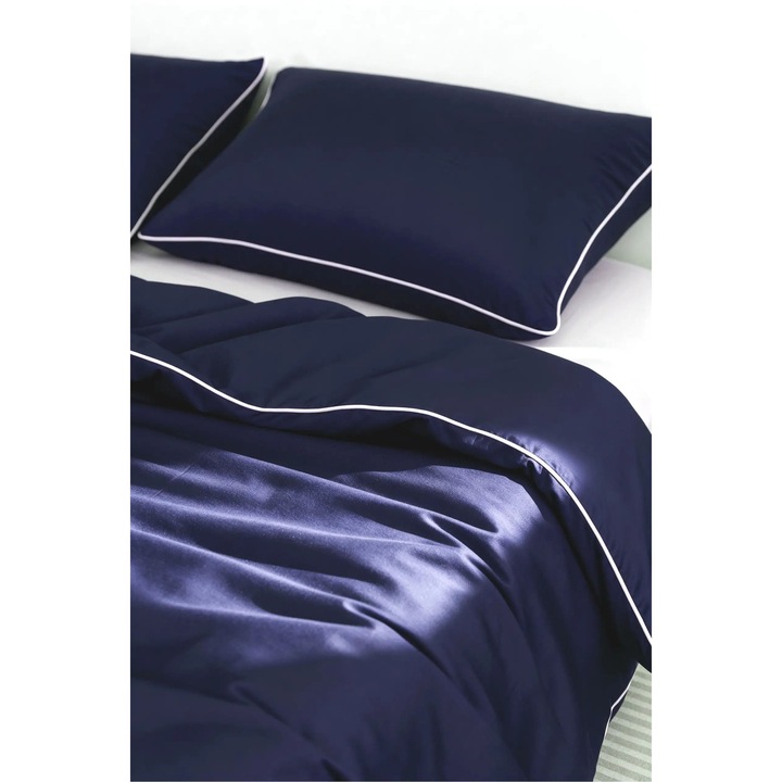 Ágynemű, Spod Igly i Nitki, bambusz 220x200 cm, gránátfehér szegéllyel, antiallergén