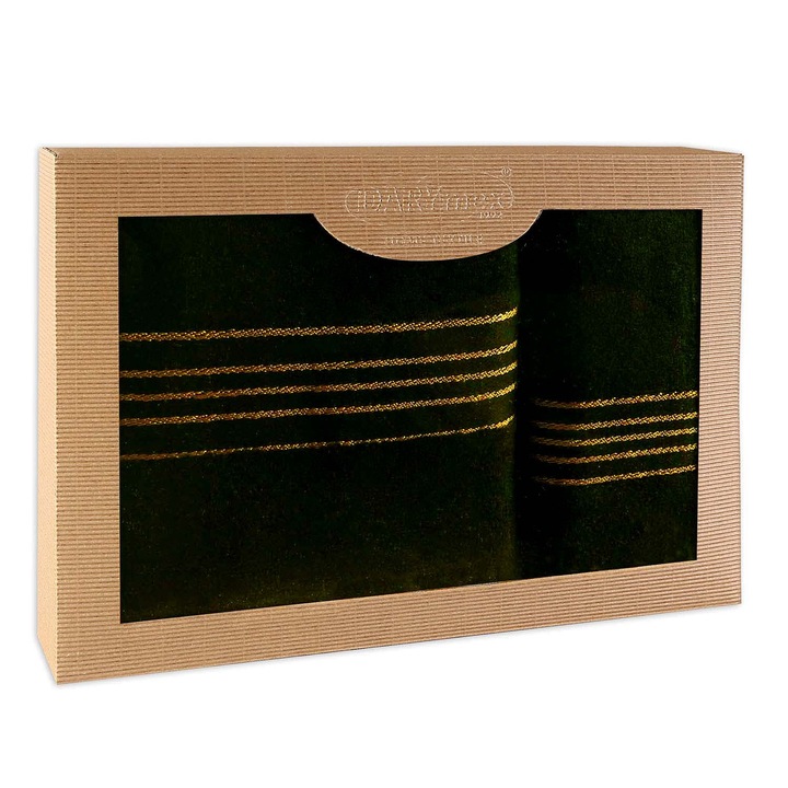 Set prosoape Darymex, 100% bumbac, 50x90cm + 70x140cm, negru