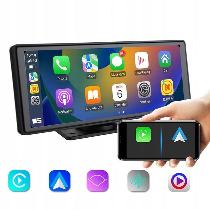 Мултимедийна радиостанция Android 10,26", предна камера 1080P, задна камера 720P, Bluetooth 5.0, пълен комплект
