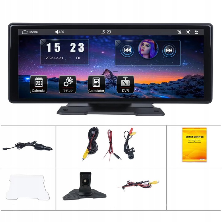 Autó multimédia állomás, 10,26", 2 kamera, Bluetooth 5.0, FM