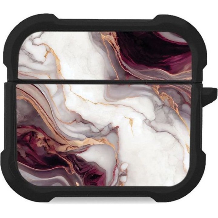 Sonique Theke Silikone Marble pentru AirPods 3, design marmorat, protectie antisoc, multicolor