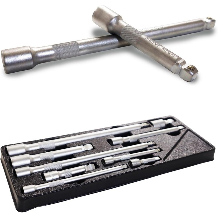 Prelungitoare chei tubulare 3/8" 1/4" 1/2" 50-250 mm Bituxx 1/4", 3/8", 1/2", 50x250mm, 9 piese