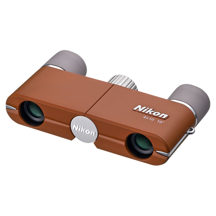 Бинокъл 4x10D CF Кехлибарено кафяв