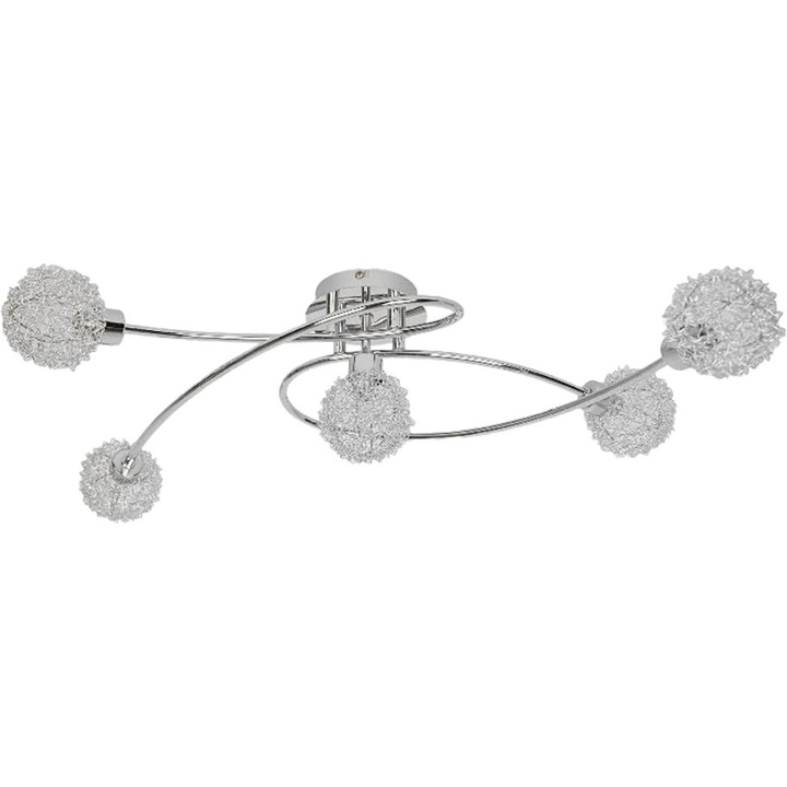 Spot 5 becuri GOODHOME Phaidros, 25W, G9, argintiu