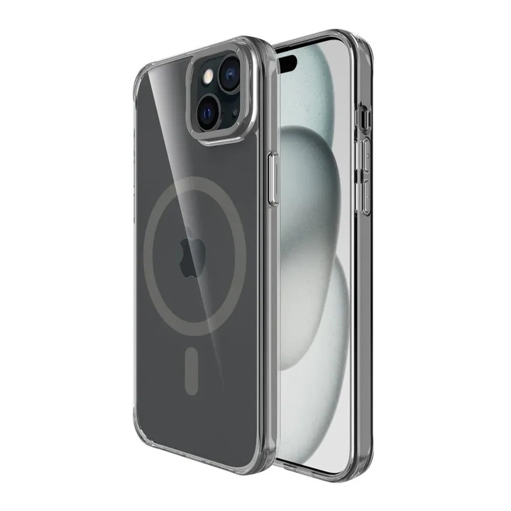 Husă de protecție pentru telefon, Respo, iPhone 15/14/13, policarbonat și TPU, negru