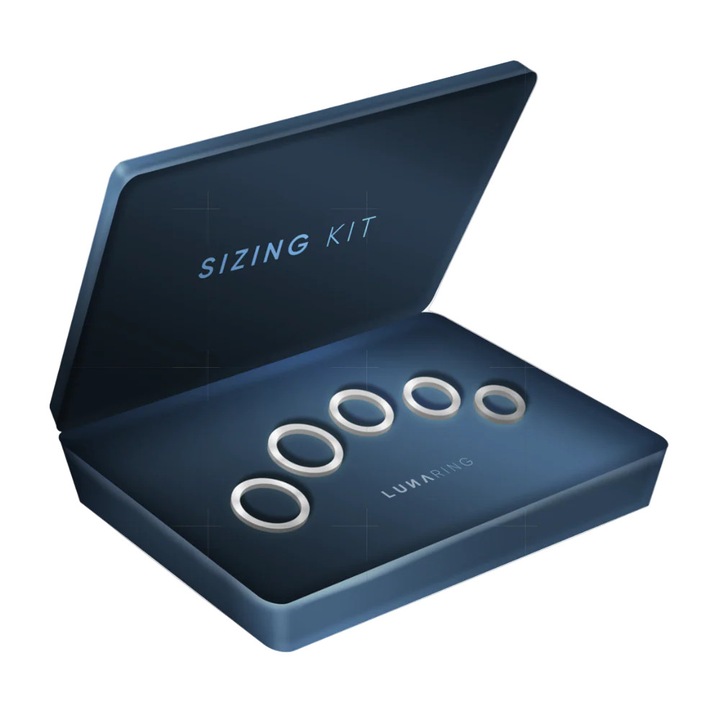 Kit Masurare Marime Inel Inteligent, Luna Ring 2.0, 9 Dimensiuni (6–14), Testare Confort 24h
