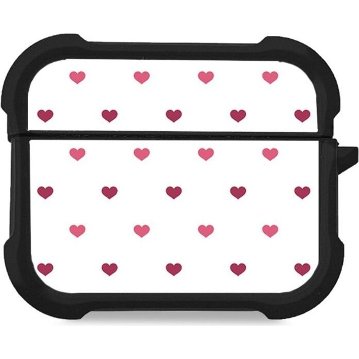 Sonique Theke Silikone Heart Series pentru AirPods Pro/Pro 2, protectie antisoc, alb