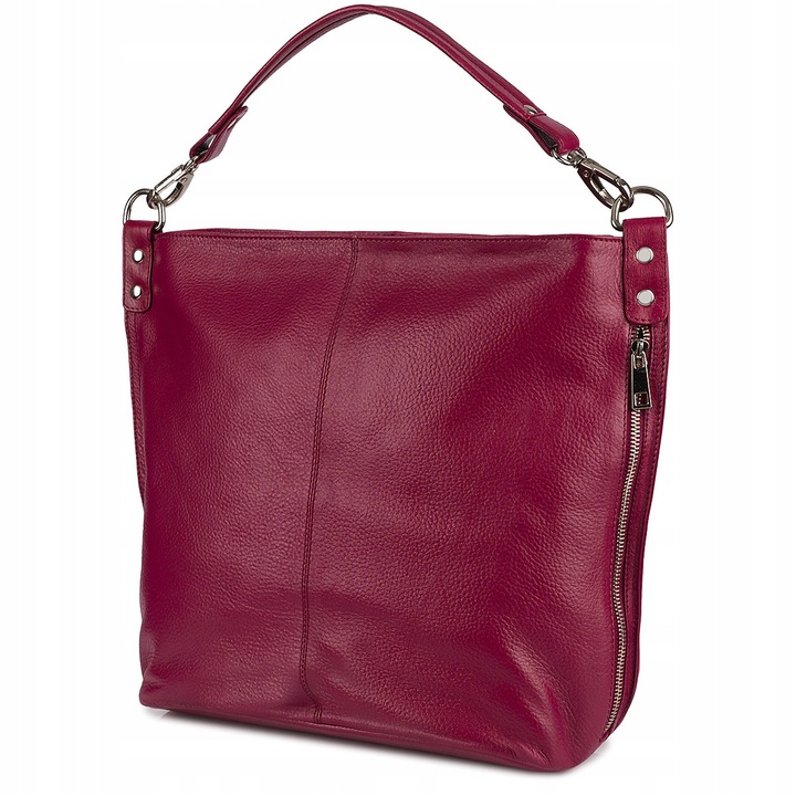 Női táska valódi bőrből, Beltimore, elegáns, A4, bordó, 41x33x15cm