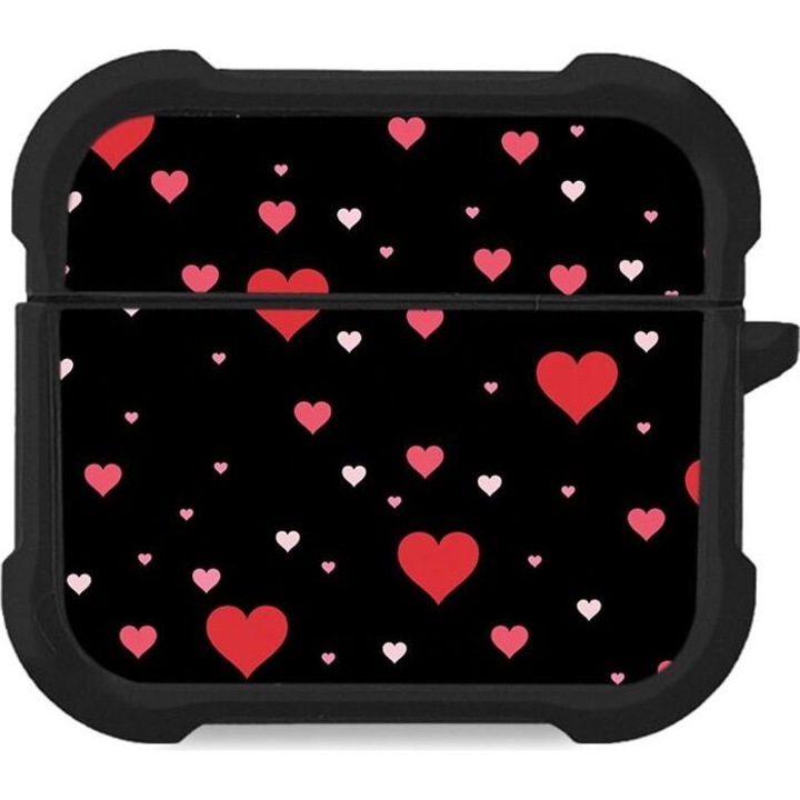 Husa casti, Sonique, Negru, Silicon, Compatibil cu Airpods 3