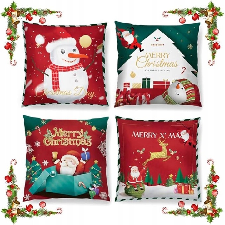 Fete de perna, set 4x, 45x45cm, Jaska, multicolor