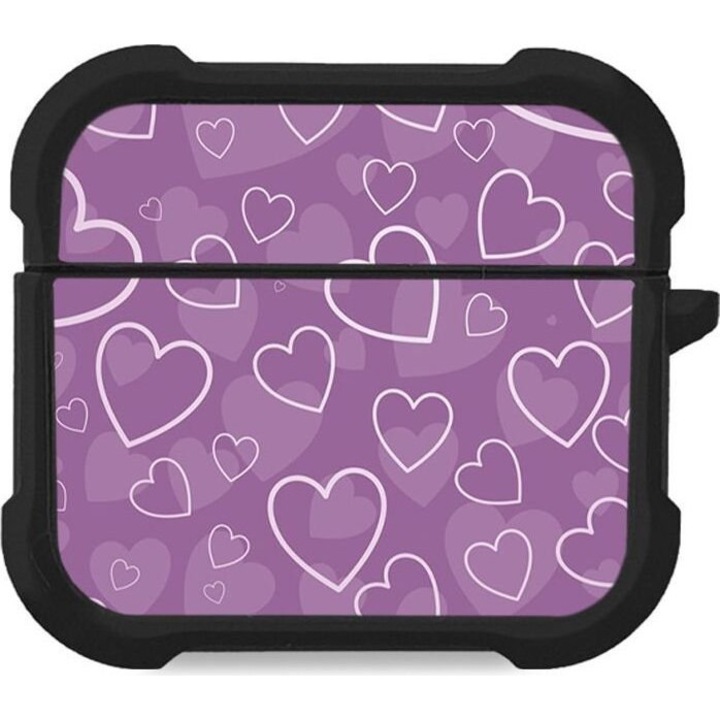 Husa pentru casti, Sonique, Compatibil cu Airpods 3, Mov, Silicon