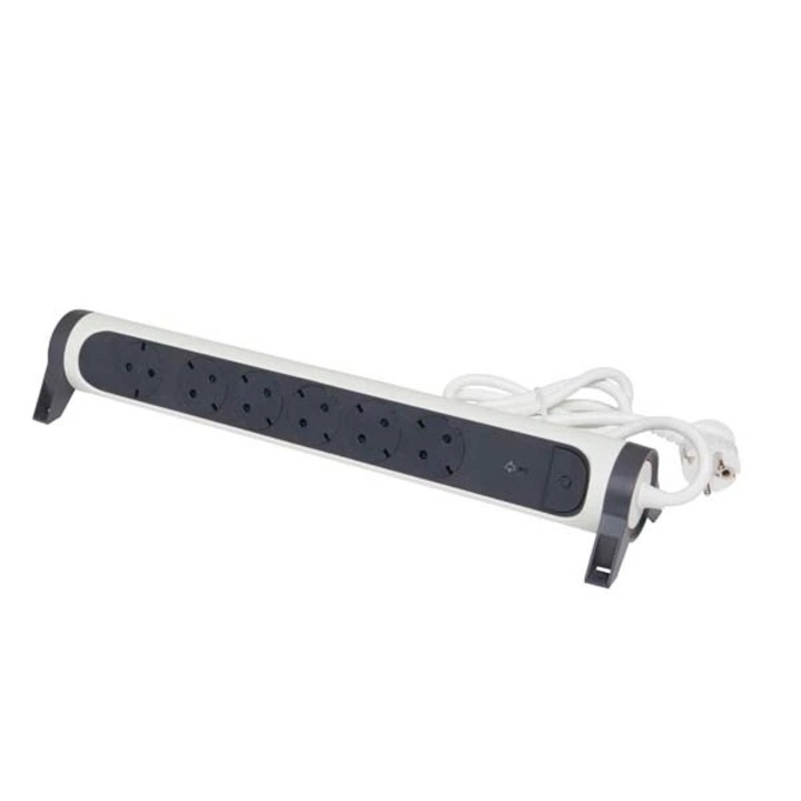 Prelungitor cu protectie LEGRAND L694509, 6 prize, 1.5m, alb-gri inchis