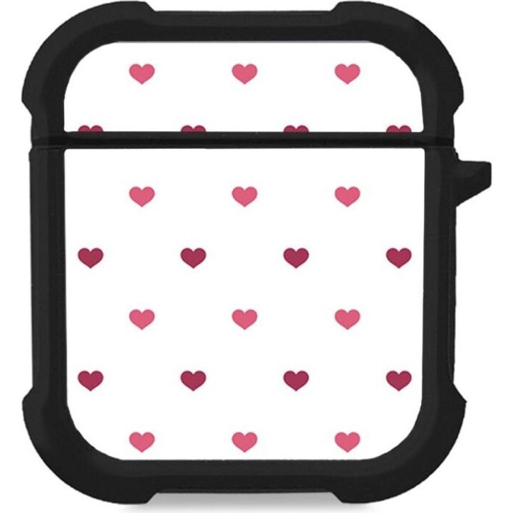 Sonique Theke Silikone Heart Series pentru AirPods, protectie antisoc, alb