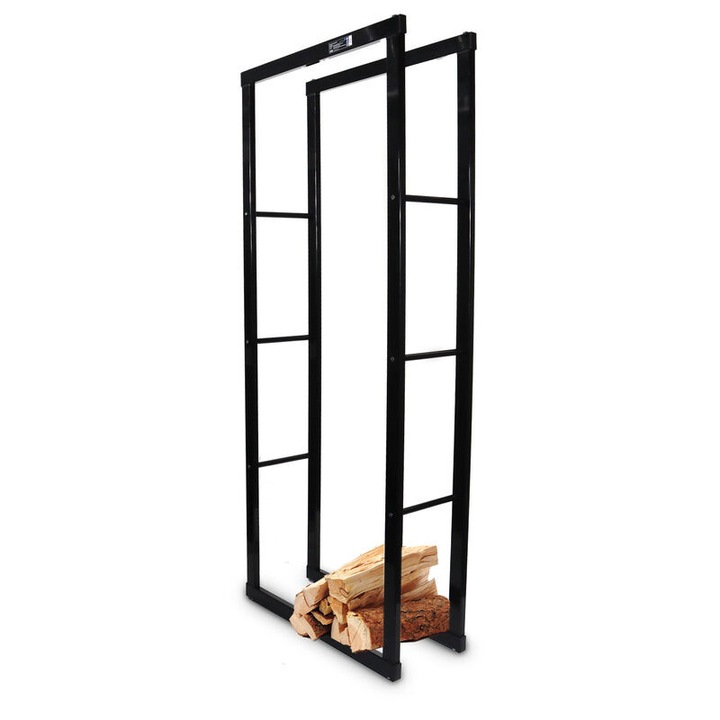 Suport pentru lemne de foc Bituxx, 60x25x150cm, negru