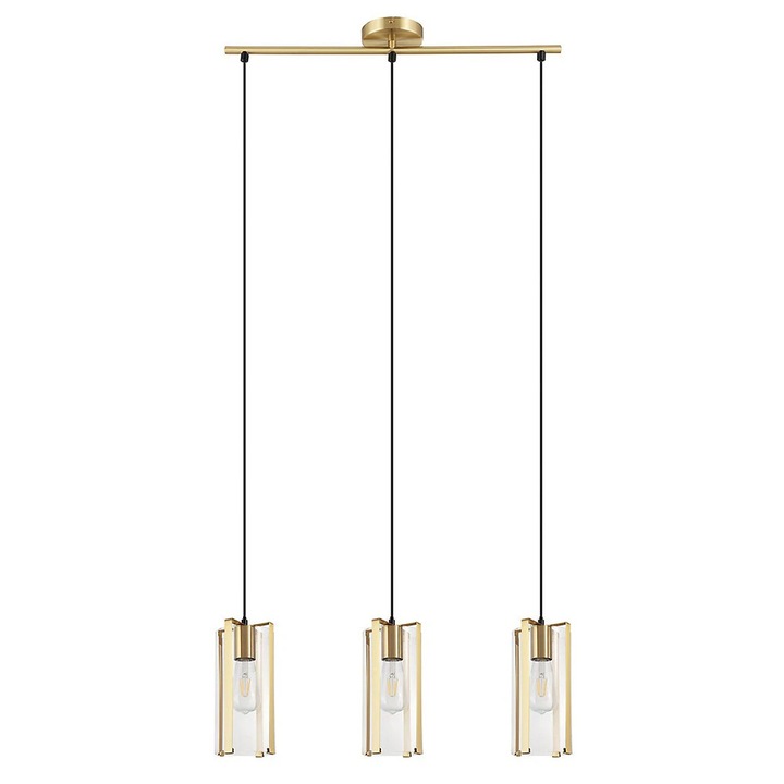 Пендел GOODHOME Saiphi, E27, 60W, 3 крушки, златист