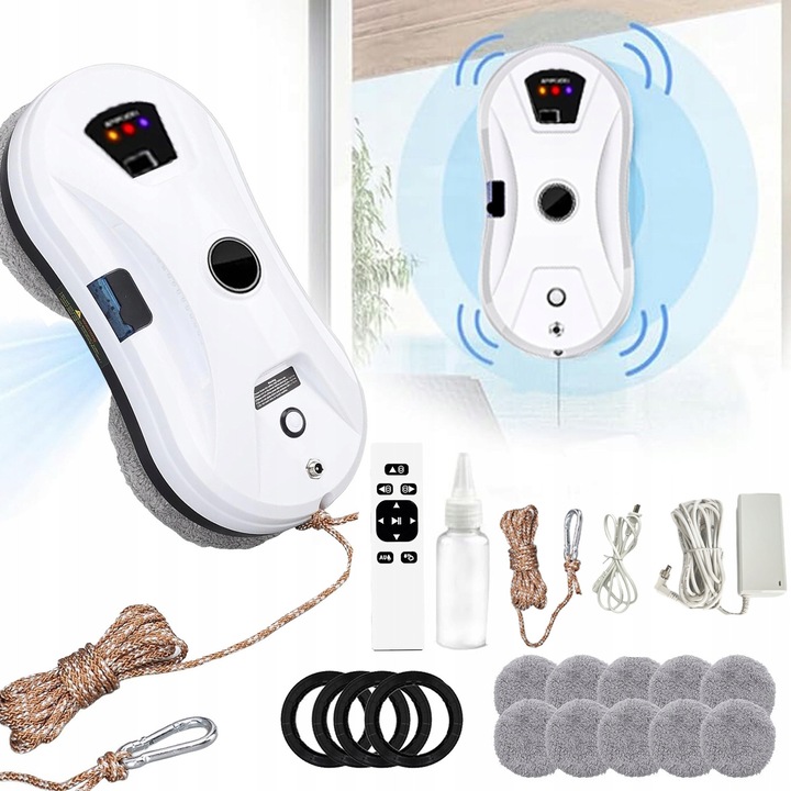 Робот за почистване на прозорци Hooha, 5600 Pa, 30 мл, бял