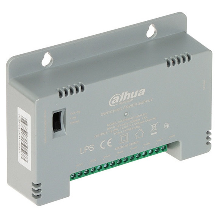 Sursa de alimentare DAHUA, 8 canale, 12V, 5A, 185-240V AC