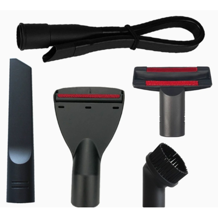 Set 5 Accesori, Pentru Aspiratoare Karcher WD2 WD3 WD3P WD4, Samsung, Bosch, Rowenta, Panasonic/Universale, Adaptoare incluse 32-35mm, Negru